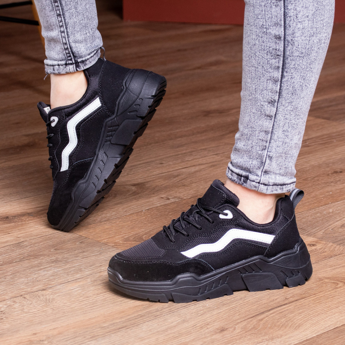 

Кроссовки женские Shoes Hacki 2820 39 размер 24.5 см Черный