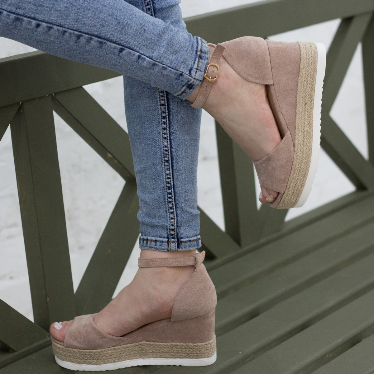 

Женские босоножки Shoes Macky 2784 37 размер 24 см Бежевый