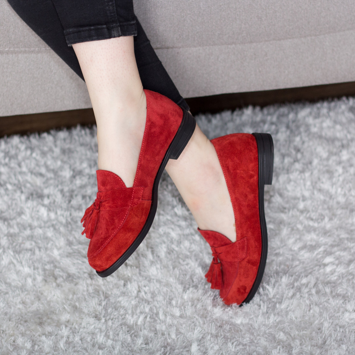 

Лоферы женские Shoes Falstaff 2799 40 размер 26 см Красный