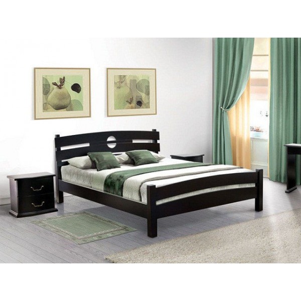 

Кровать полуторная из натурального дерева в спальню с подъемным механизмом Акира 140х200 Елисеевская мебель