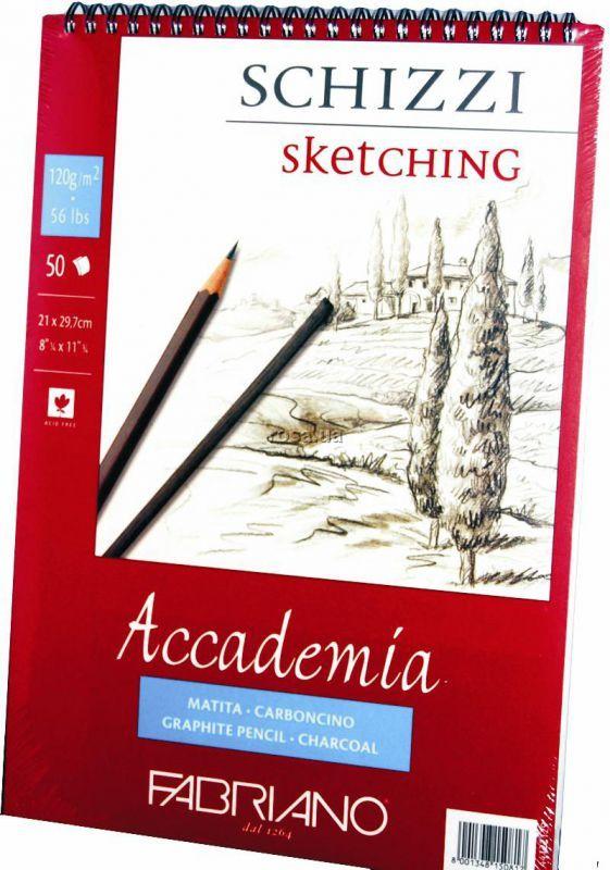 

Альбом для рисования A4 Fabriano Accademia 120г/м2 мелкое зерно на спирали 50л (8001348150817)