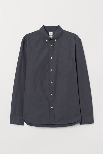 

Рубашка H&M L Серая (1200-924)