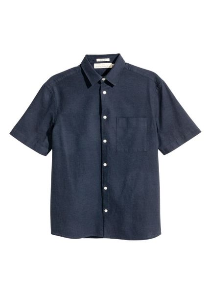 

Рубашка H&M XS Синяя (1095-037)