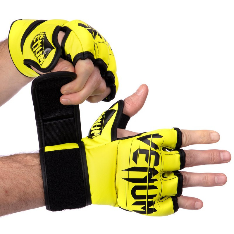 

Перчатки для смешанных единоборств Venum 5699 размер XS Yellow-Black