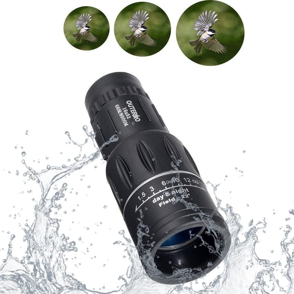 

Влагозащищенный монокуляр бинокль Pro Lens на триноге 11.5 см Bushnell Х16 16*52 см прорезиненный с двойной ручной фокусировкой + чехол Black (L0347)