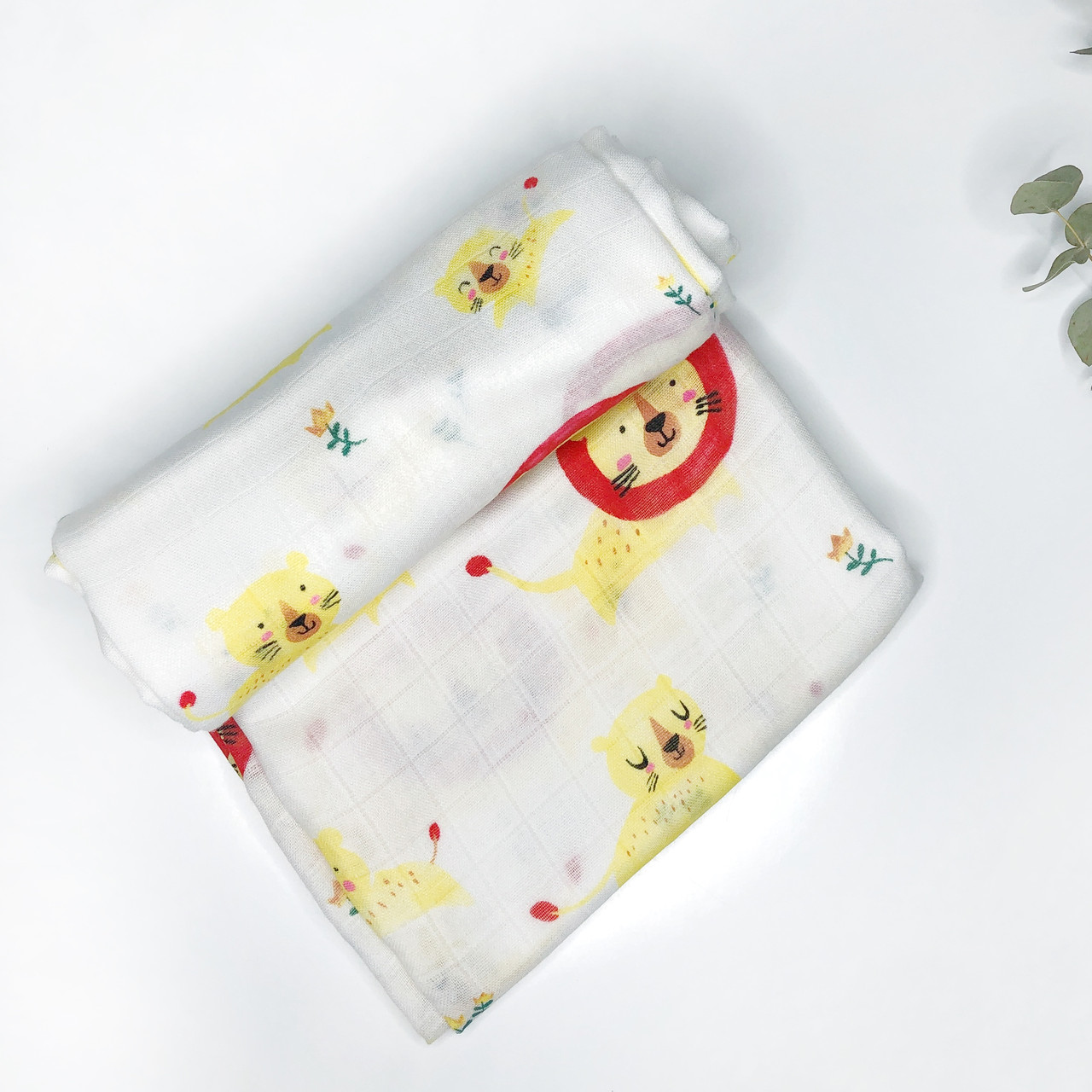 

Пеленка муслиновая My blanket 2 слоя бамбуковый муслин 120х120 см львы