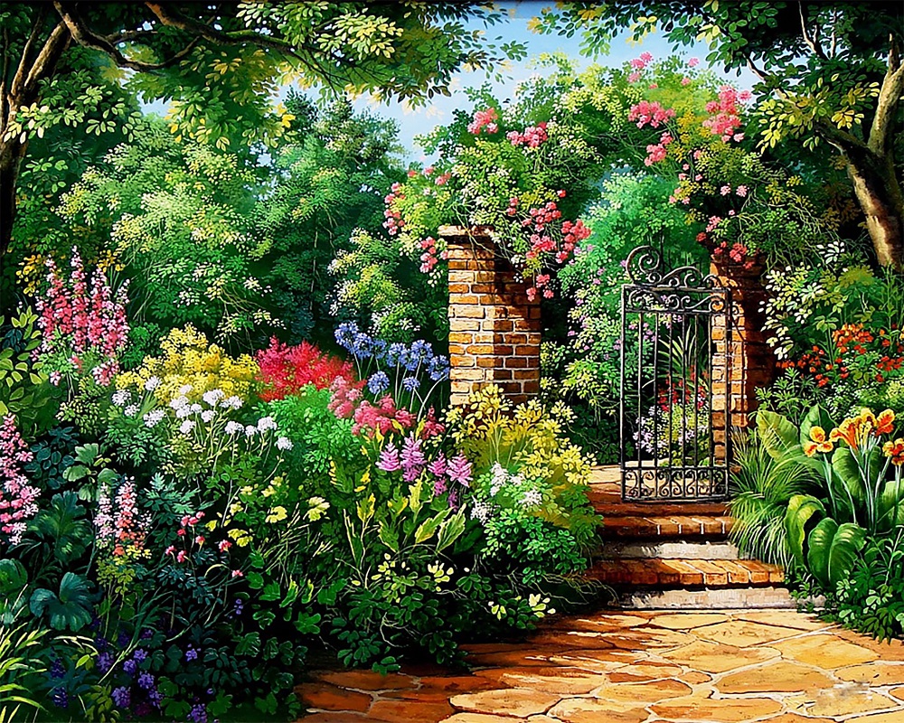 Раскраска антистресс №4 Райский сад