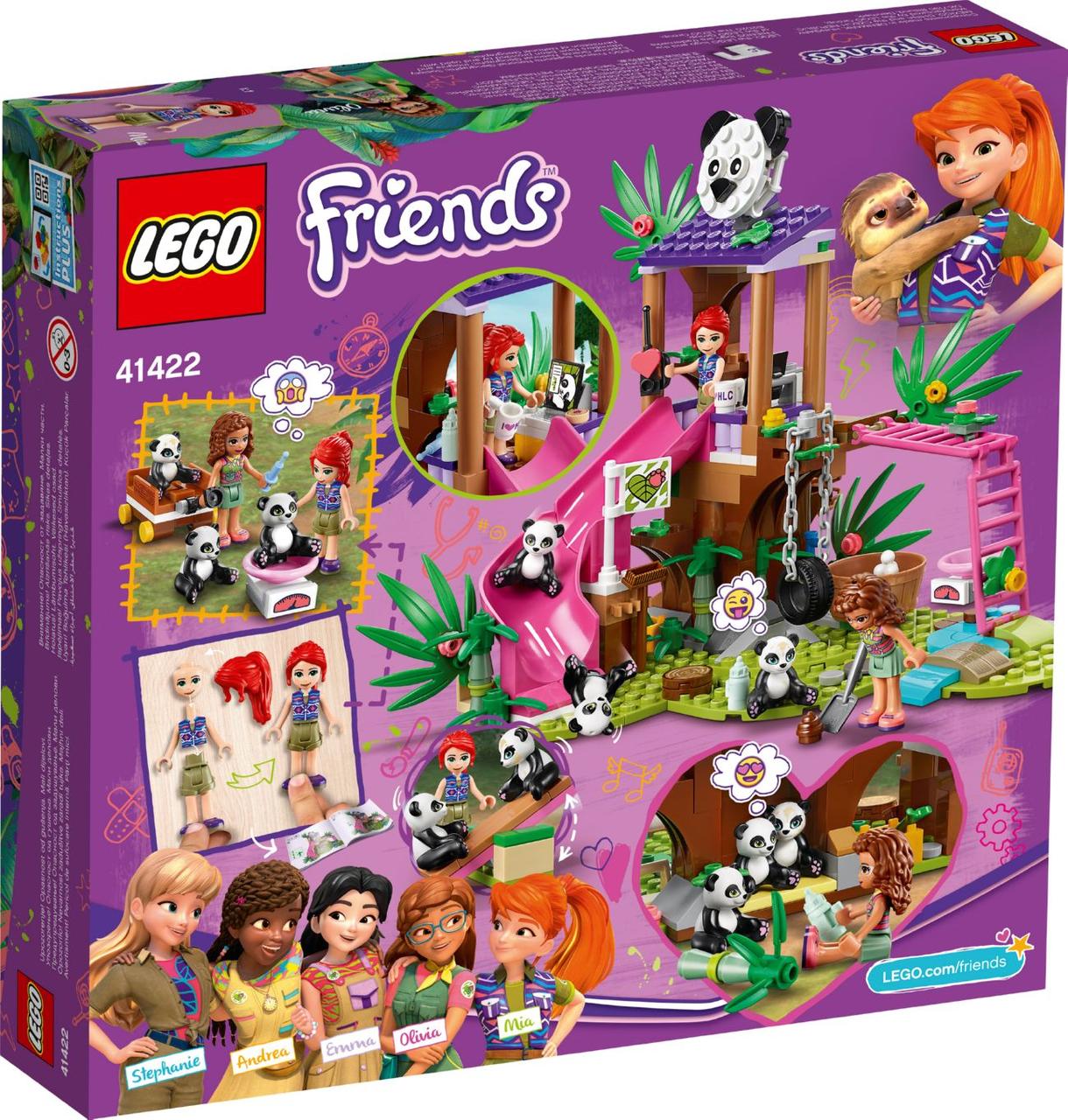 

Конструктор LEGO Friends Джунгли: домик для панд на дереве 265 деталей (41422)