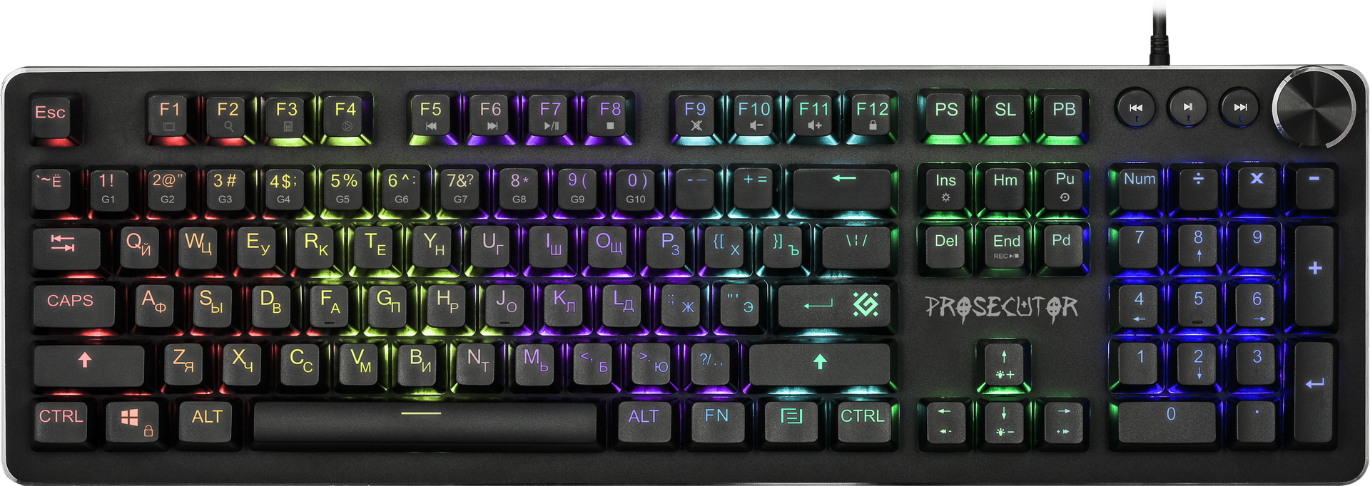 

Клавиатура проводная Defender Prosecutor GK-370L USB Black (45370)