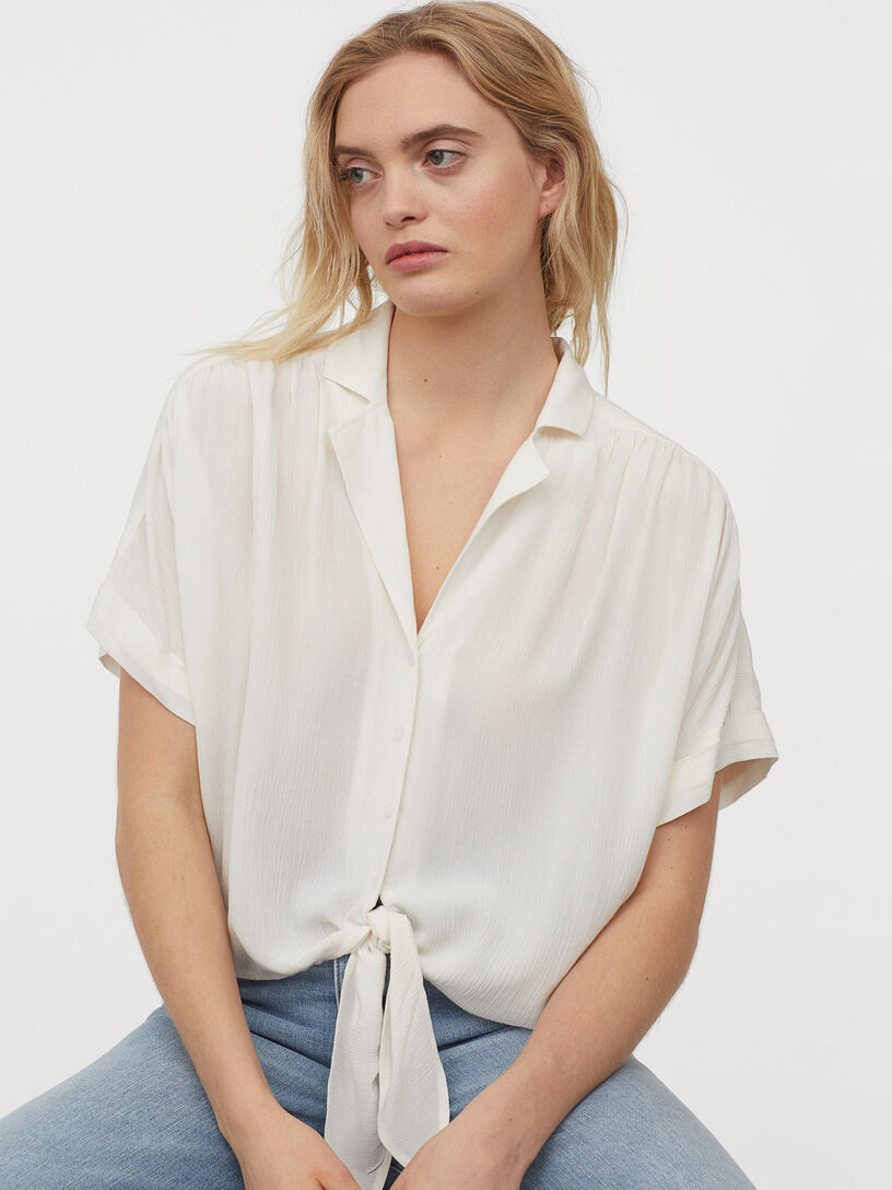 

Рубашка H&M 060850242_beige XS Бежевая