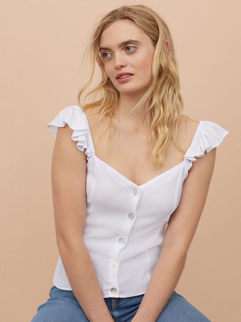 

Топ H&M 060850259  Белый, Топ H&M 060850259 38 Белый