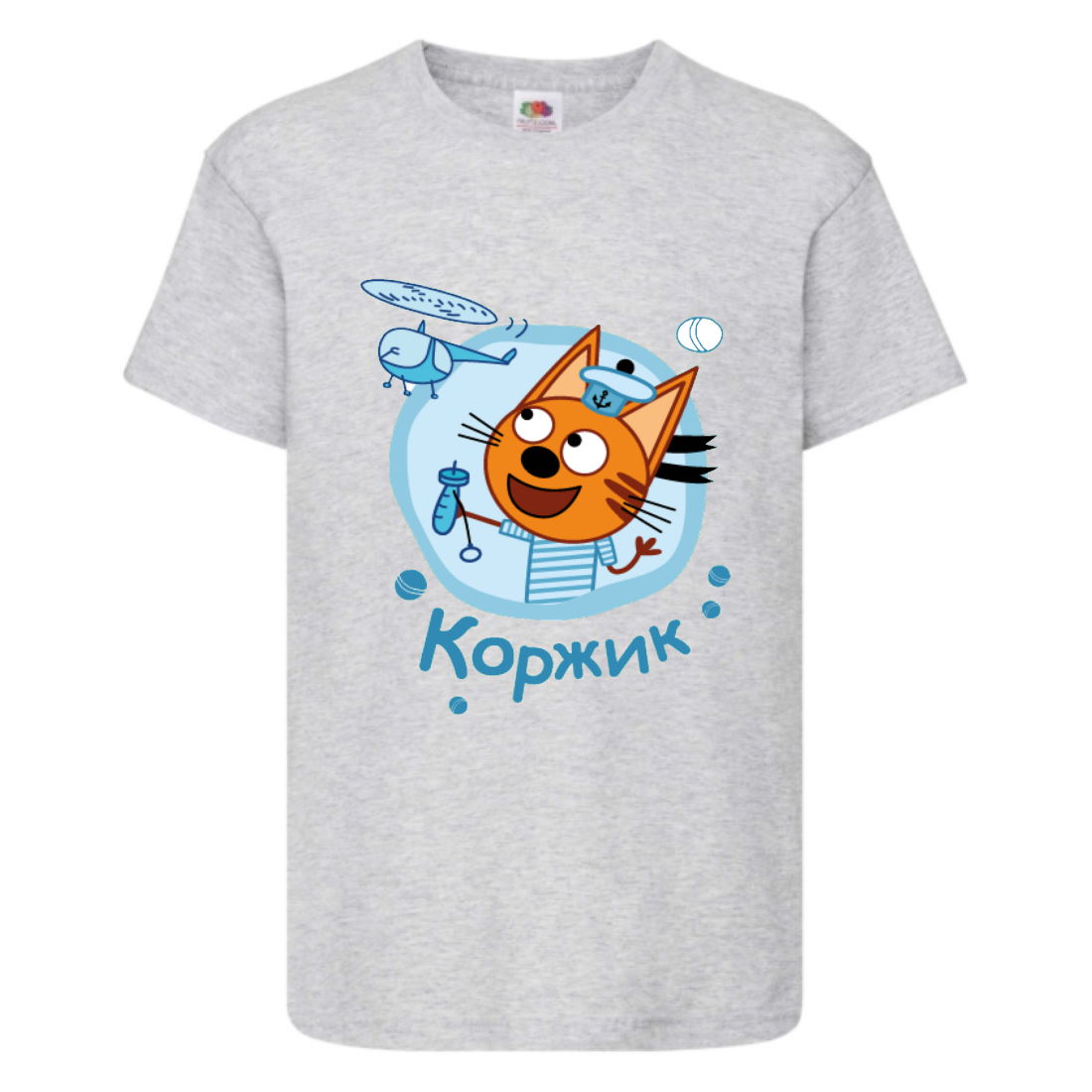 

Футболка детская Три Кота 8 (Three Cats 8 TC gr 8) серая 104 см
