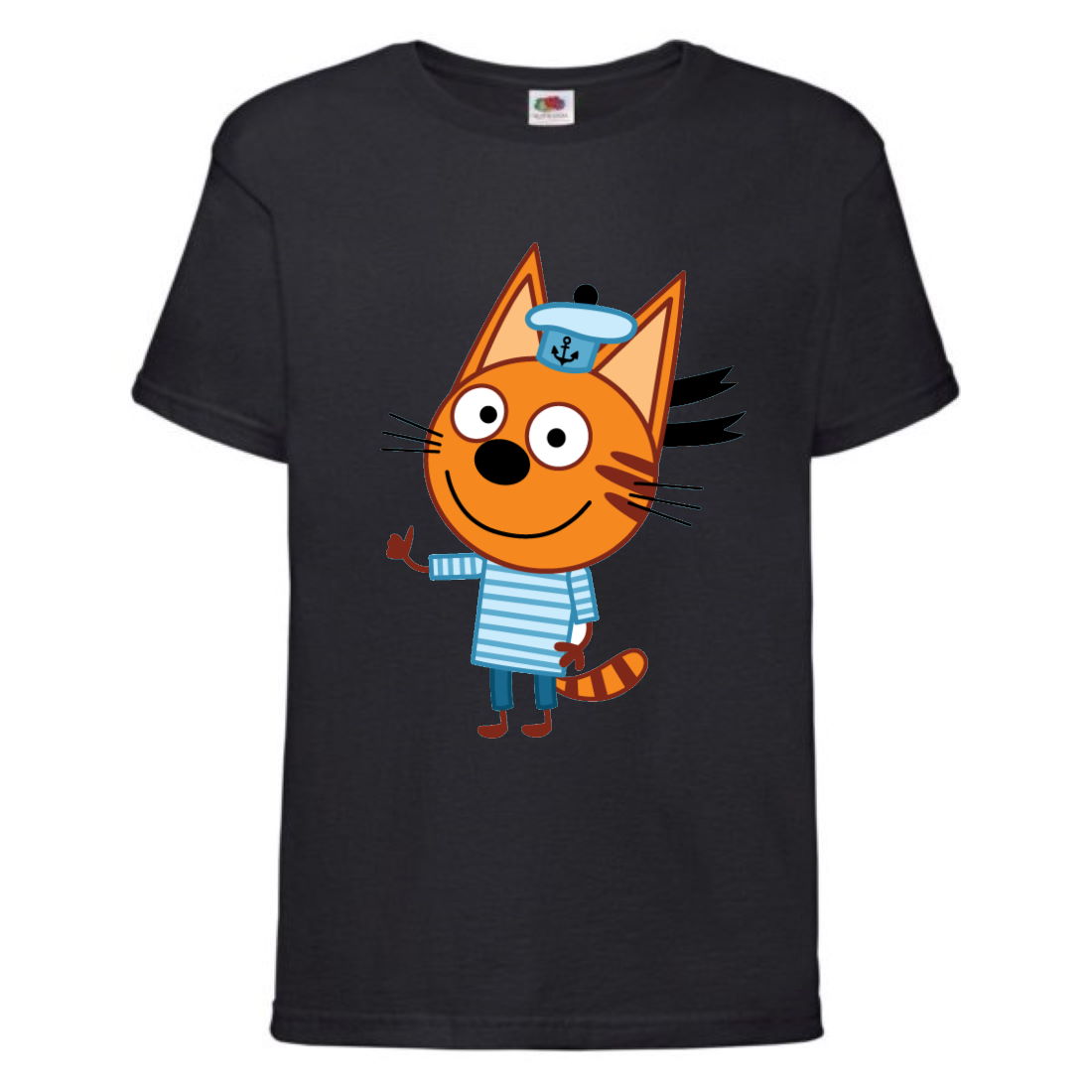

Футболка детская Три Кота 9 (Three Cats 9 TC blc 9) черная 104 см
