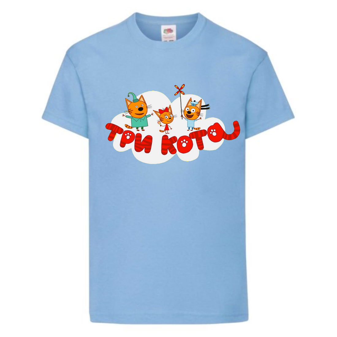 

Футболка детская Три Кота 4 (Three Cats 4 TC lblu 4) голубая 104 см