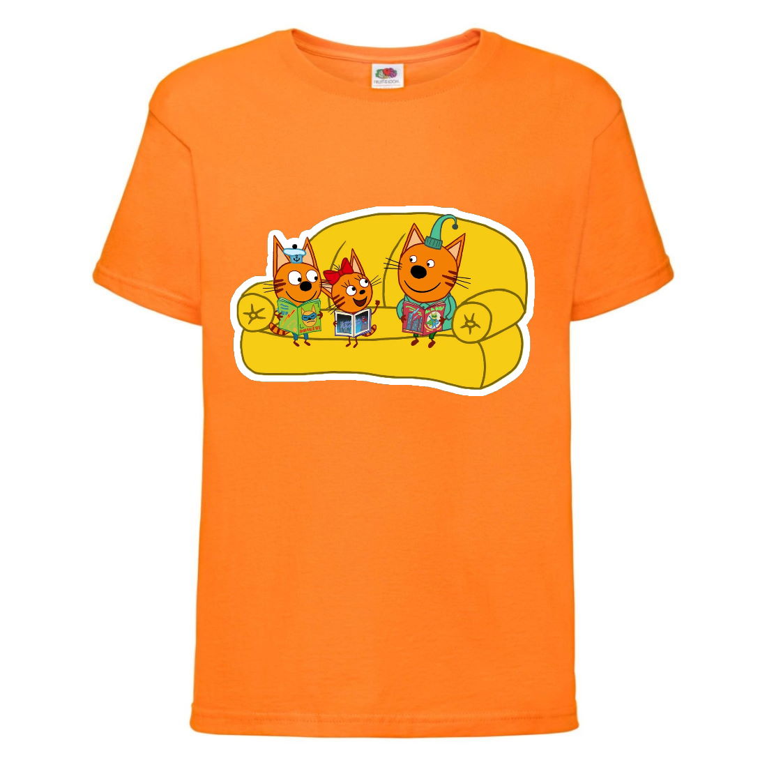 

Футболка детская Три Кота 1 (Three Cats 1 TC or 1) оранжевая 104 см