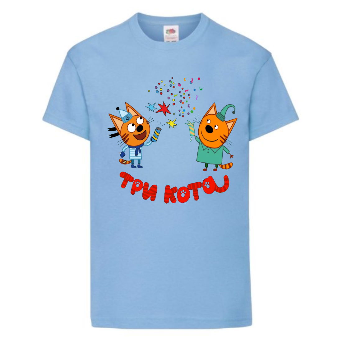 

Футболка детская Три Кота 02 (Three Cats 02 TC lblu 02) голубая 104 см