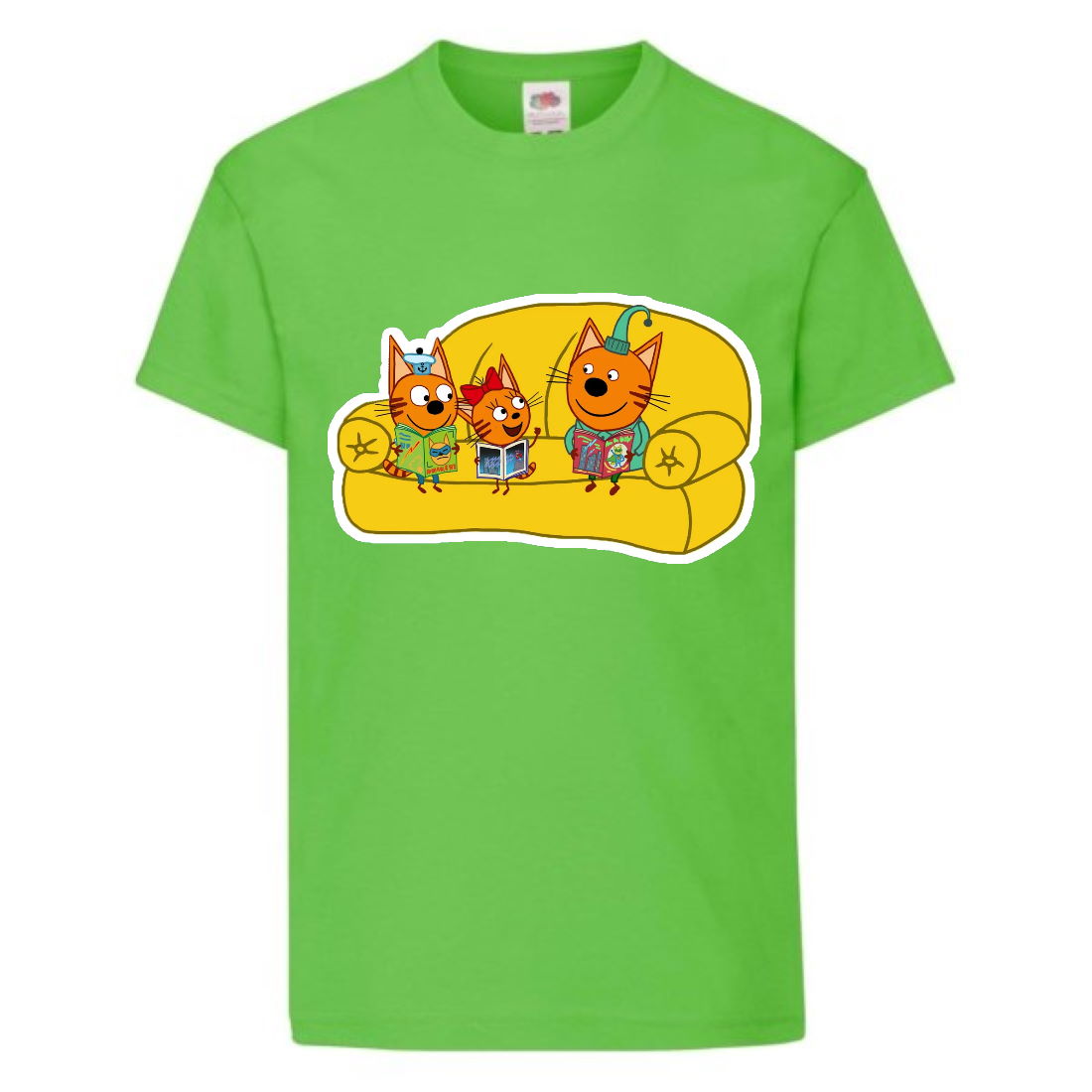 

Футболка детская Три Кота 1 (Three Cats 1 TC lgrn 1) светлозеленая 104 см
