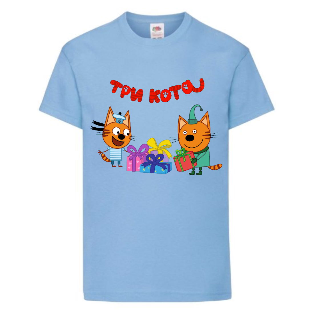

Футболка детская Три Кота 9 (Three Cats 9 TC lblu 9) голубая 104 см