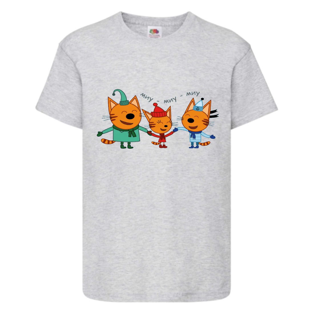 

Футболка детская Три Кота 3 (Three Cats 3 TC gr 3) серая 104 см
