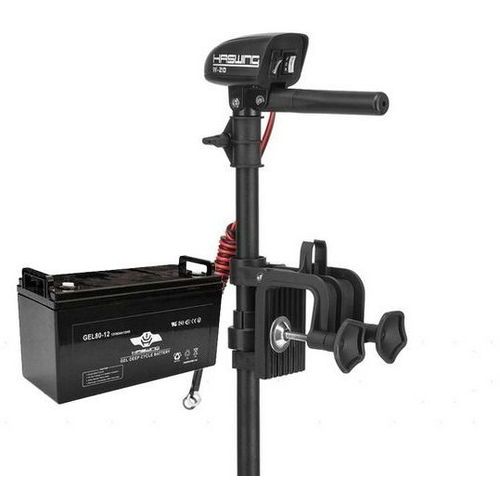 

Электромотор для лодки Haswing W-20lbs; 12V; GEL аккумулятор 12V; 45a/h; Лодочный электромотор Хасвинг 20;