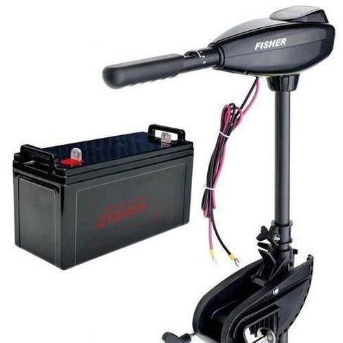 

Электромотор для лодки Fisher 26lbs; 12V; AGM аккумулятор 12V; 30a/h; Лодочный электромотор Фишер 26;