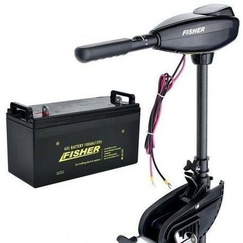 

Электромотор для лодки Fisher 32lbs; 12V; GEL аккумулятор 12V; 90a/h; Лодочный электромотор Фишер 32;