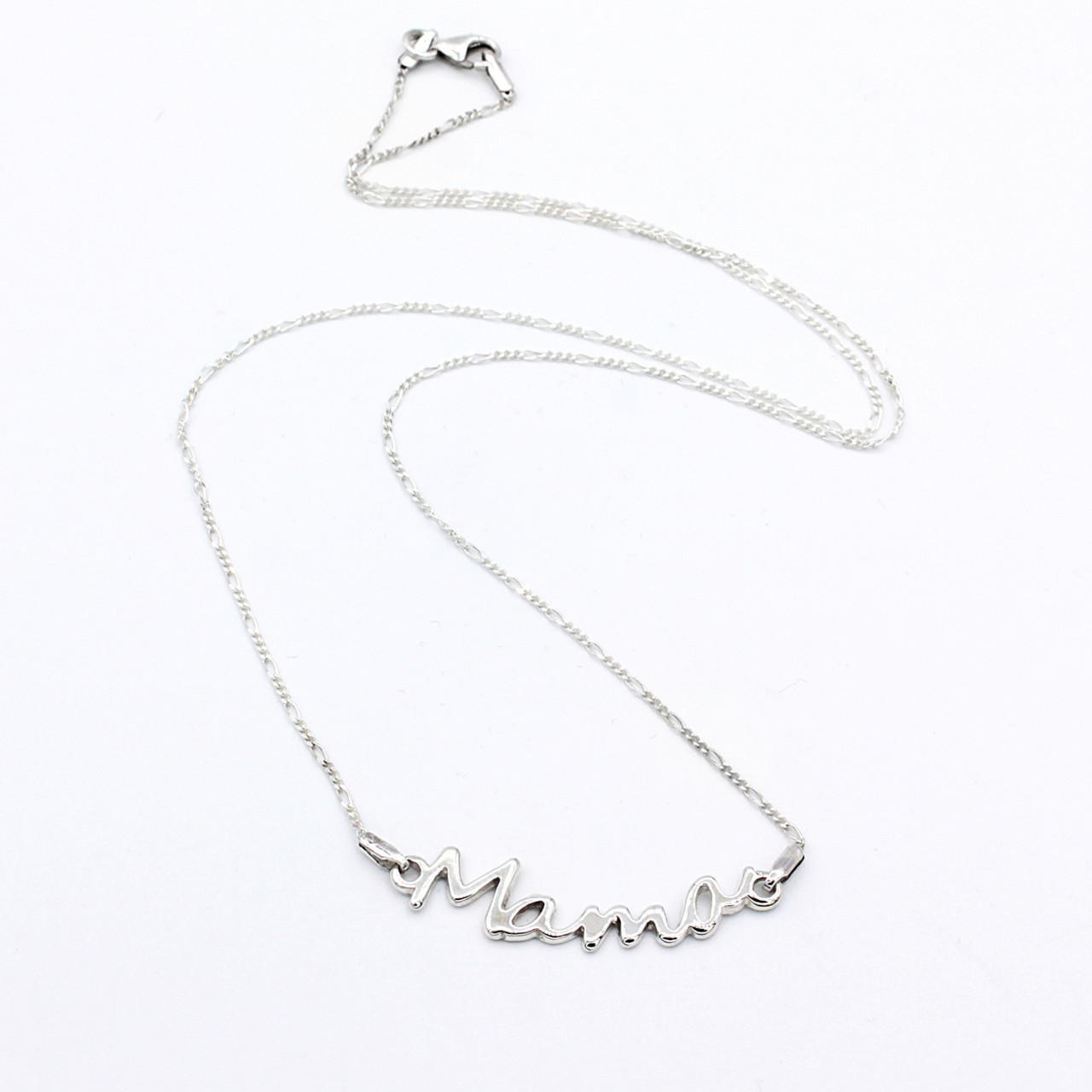 

Серебряное колье Мама 55
