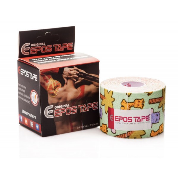 

Кинезио тейп EPOS TAPE Design 5м, Гипоалергенный с рисунком - сафари (KT-05)