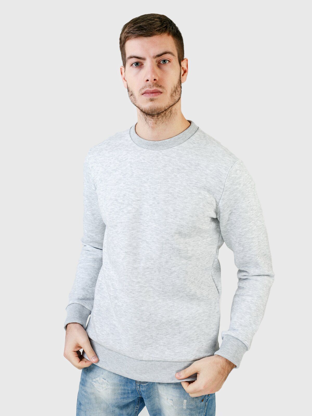 

Світшот Breezy 20402093 Світло-сірий меланж 2XL на флісі