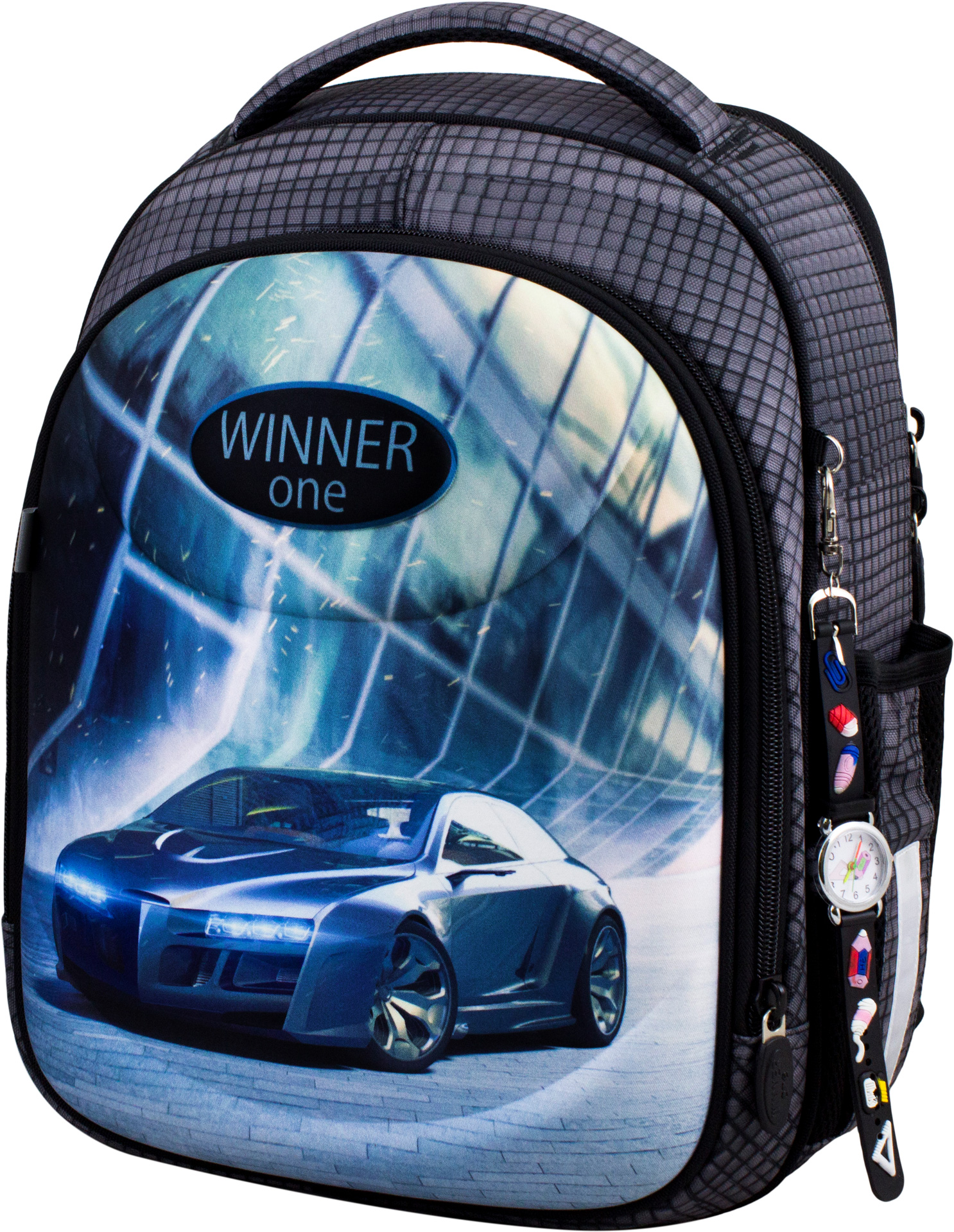 

Рюкзак школьный Winner Stile 6016 для мальчиков серый