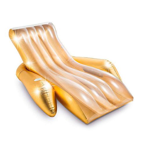 

Пляжное надувное кресло Intex 56803 (175 x 119 x 61 см) Shimmering Gold Lounge