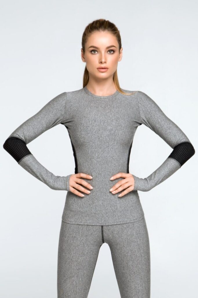 

Спортивный женский рашгард Designed for Fitness Jersey Perform M/L серый