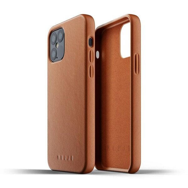 

Чехол кожаный MUJJO для iPhone 12 / 12 Pro Full Leather, Tan