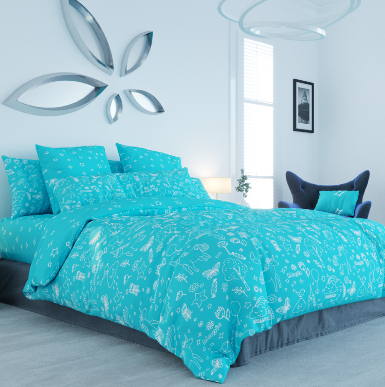 

Комплект постельного белья ТЕП 300 Unikorn Blue 180х215