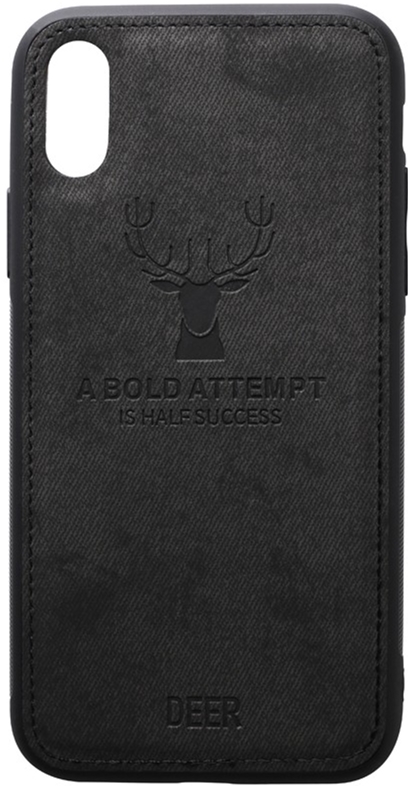 

Панель TOTO Deer Shell With Leather Effect Case для Apple iPhone X/Xs Black