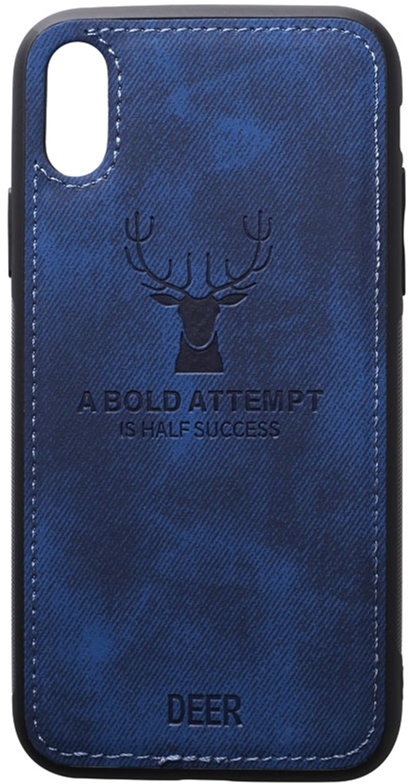 

Панель TOTO Deer Shell With Leather Effect Case для Apple iPhone Xs Max Dark Blue