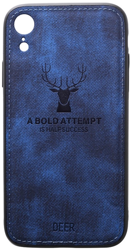

Панель TOTO Deer Shell With Leather Effect Case для Apple iPhone Xr Dark Blue