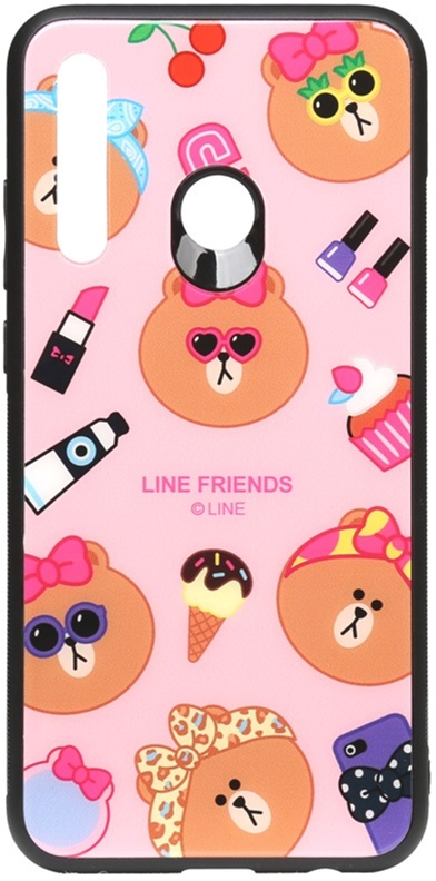 

Панель TOTO Cartoon Print Glass Case для Huawei P Smart+ 2019 Line friends Linc