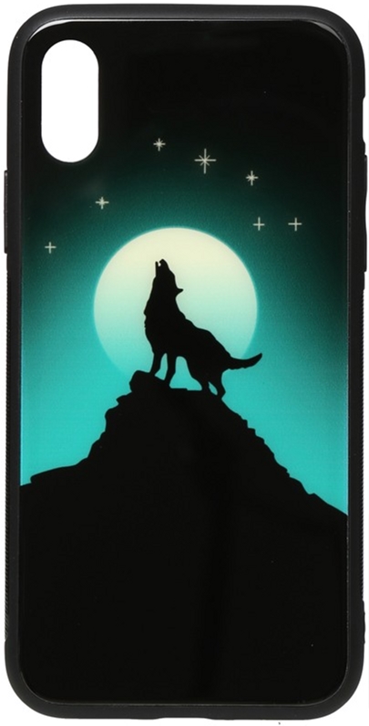 

Панель TOTO Night Light Print Glass Case для Apple iPhone X/Xs Howling Wolf