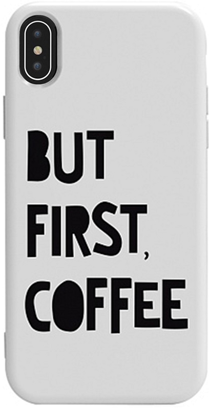 

Панель TOTO Pure TPU 2mm Print Case для Apple iPhone X/Xs #41 First Coffee White