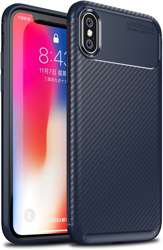 

Панель TOTO TPU Carbon Fiber 1.5mm Case для Apple iPhone X/Xs Dark Blue