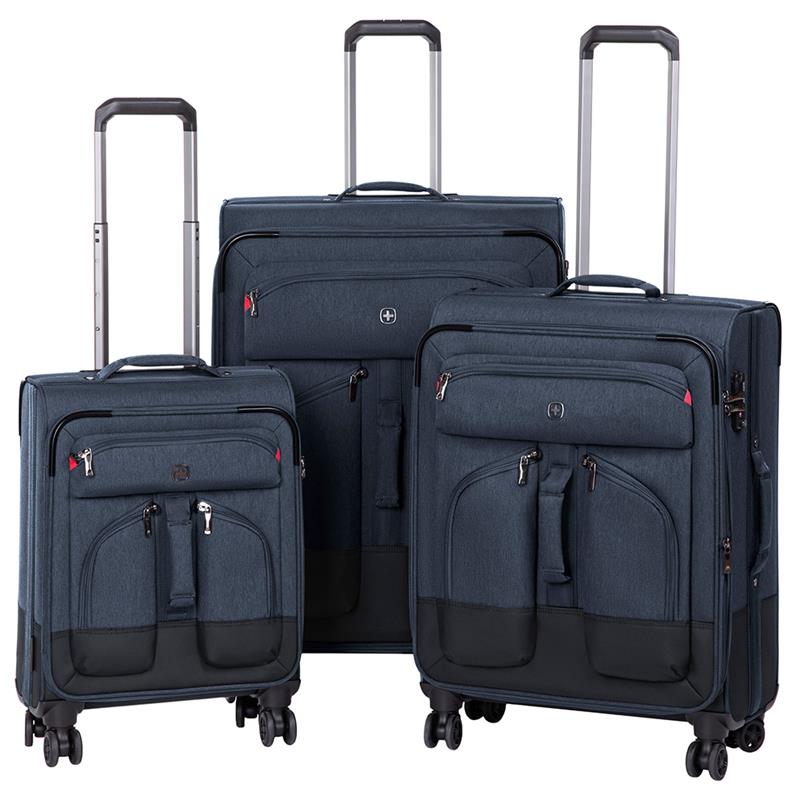 

Набор тканевых чемоданов, Wenger Deputy Set (20"/24"/29"), 4 колеса, тёмно-синий