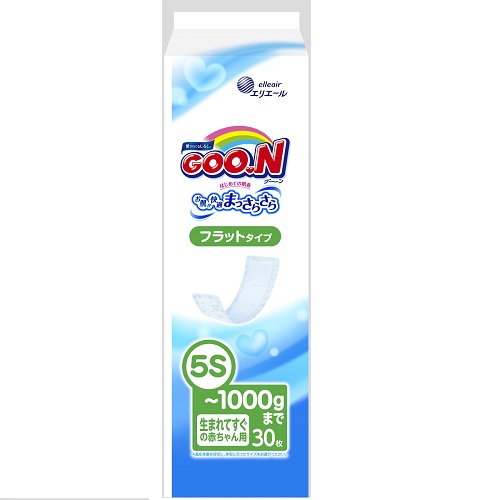

Подгузники GOO.N для маловесных новорожденных до 1 кг (р. SSSSS, плоские, унисекс, 30 шт)