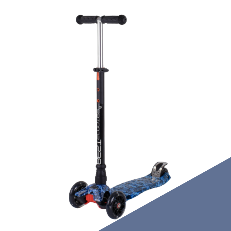 

Самокат детский от 3 лет трехколесный со светящимися колесами Best Scooter MAXI Складной Синий (98429)