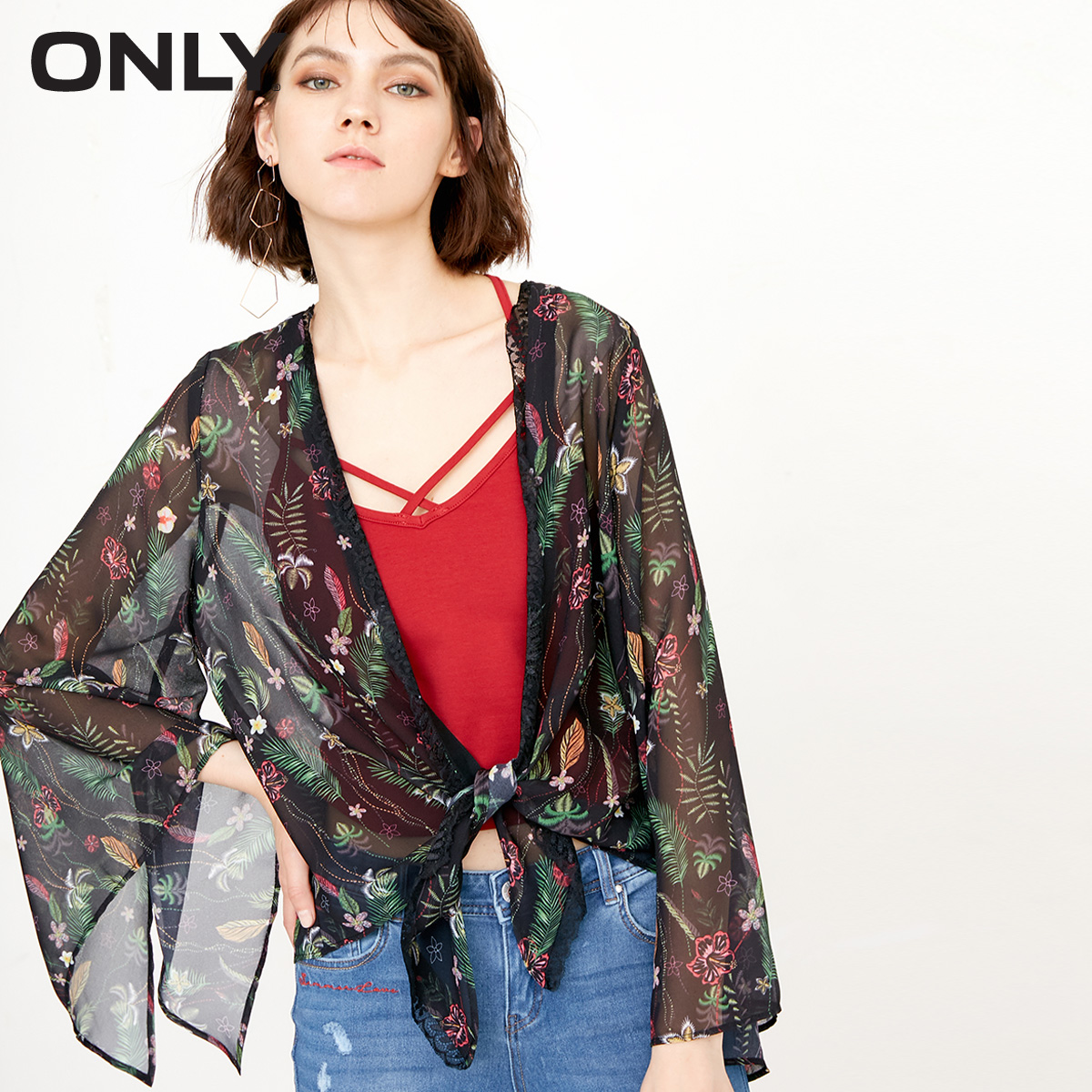 

Блуза Only 118204502H1F XL чорний комб.
