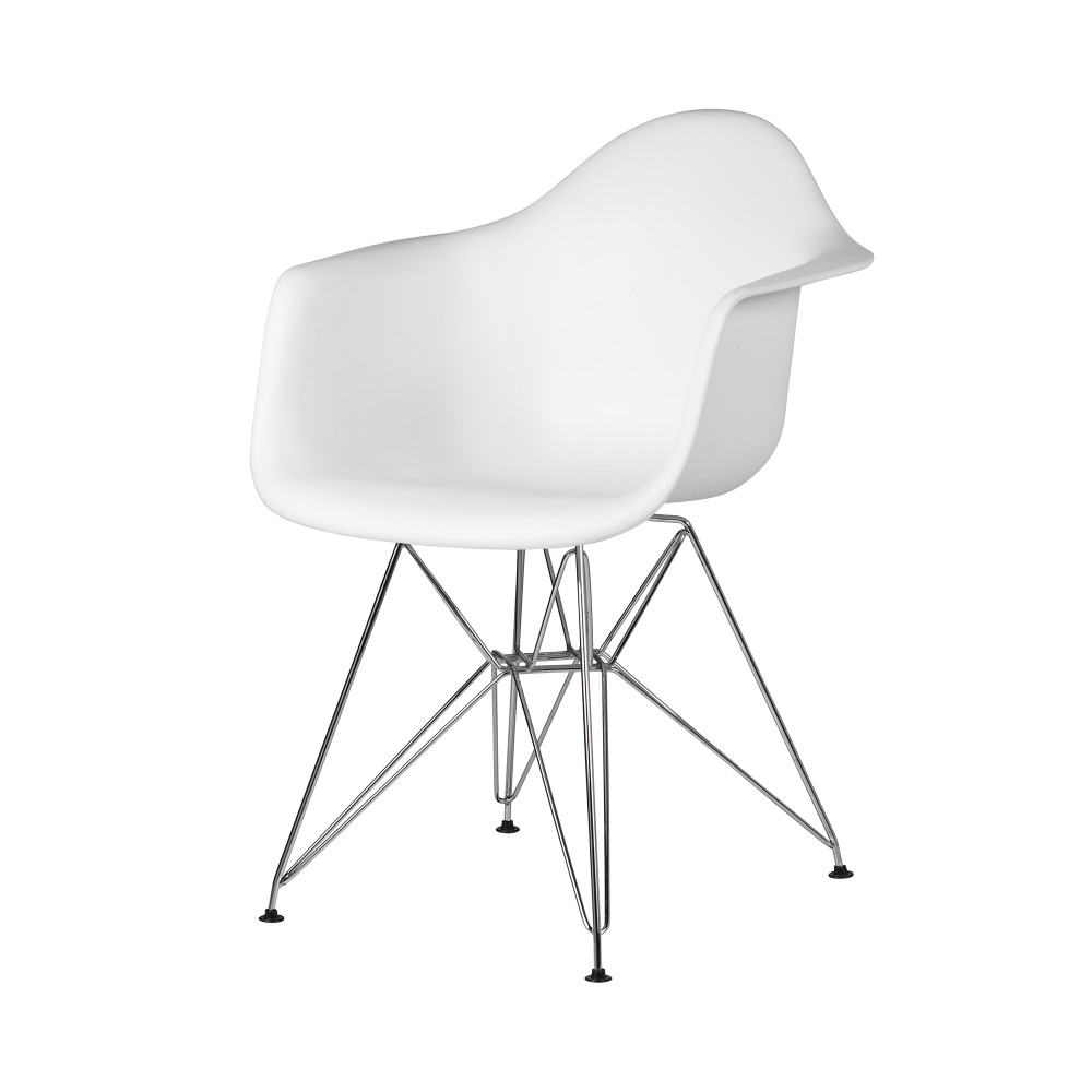 

Кресло CoolArt Eames DAR Chair (сидение пластик, ножки хромированные) белое
