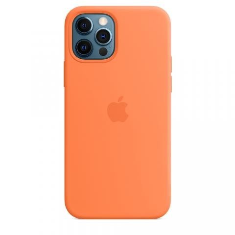 

Чехол Без бренда Silicone Case with MagSafe для iPhone 12/12 Pro Kumquat