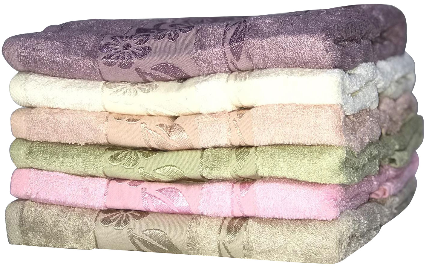 

Набор махровых полотенец Miss Cotton Bamboo Flowers 70x140 6 шт (ts-01493)
