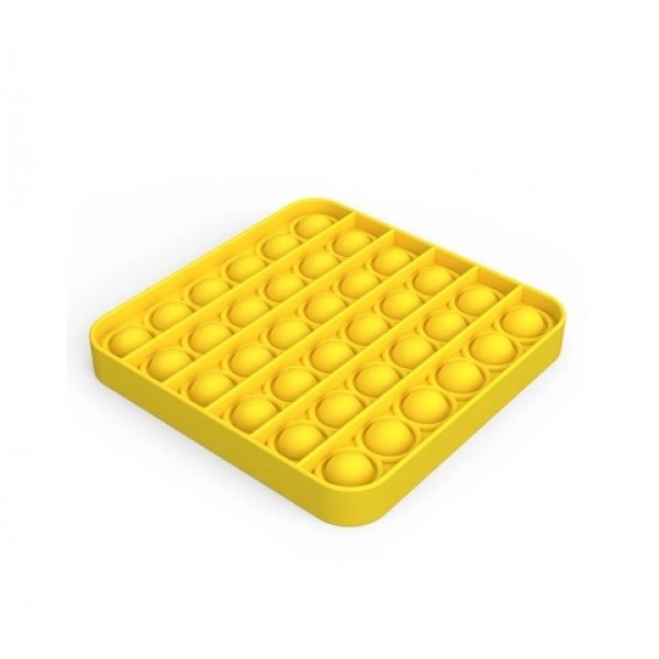 

Сенсорная игрушка антистресс Push Bubble Pop It пузырьки Квадрат Желтый (PI-9542824)