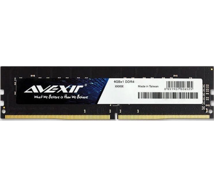 

Память DDR4 4Gb 2400 MHz, Avexir Core Original, 16-16-16, 1.2V, (AVD4U24001604G-1BW)